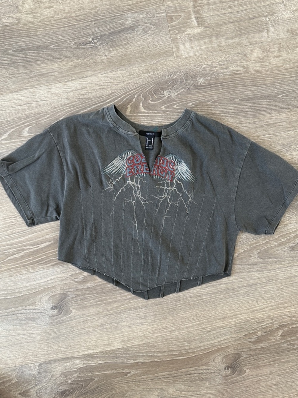 Forever 21 Graphic Cropped Tee